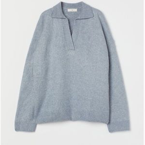 HM Collared Sweater in Light Blue size M
